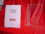 A4 Card Holder acrylic - from FAB Plastics