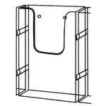Wall mountable Single A5 Portrait Brochure Holder With Link